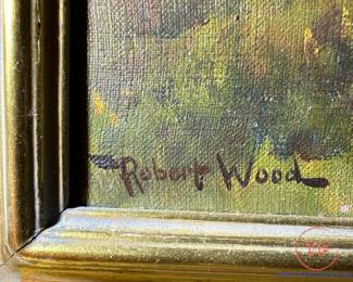 Original ROBERT WOOD (1889 - 1979) Oil on Canvas "Floral Path" (25" x 21")