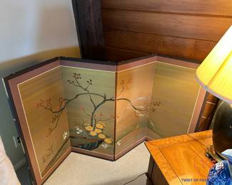 Chinese Cherry Blossom 4 Panel Wall Hanger