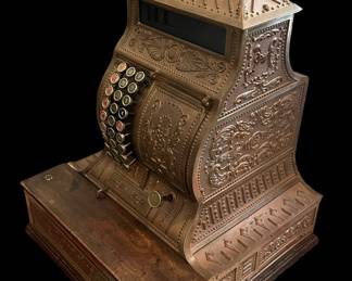 Early 1900's AMERICAN CASH REGISTER CO Heavy Brass Countertop Cash Register