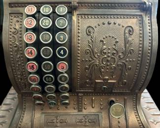 Early 1900's AMERICAN CASH REGISTER CO Heavy Brass Countertop Cash Register