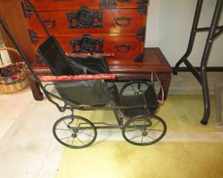Antique doll buggy
