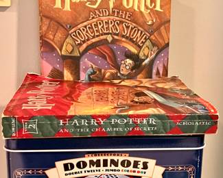 Harry Potter hard cover books - 1 soft cover book 