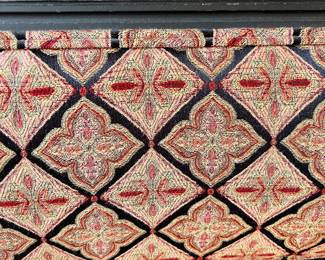 1 of 4 Matching Empire chairs w/Female Griffin on each arm - close up of fabric 