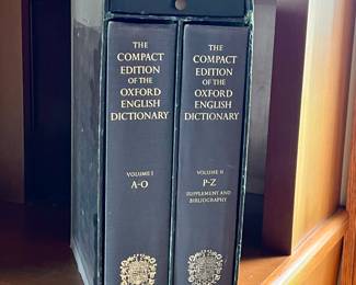 The compact edition of Oxford, English dictionary with magnifying  glass