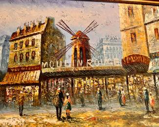 Large Moulin Rouge oil painting