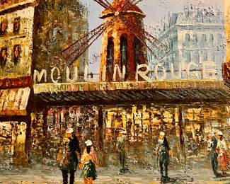 Large Moulin Rouge oil painting