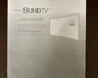 User manual for 78" Samsung Curved 4K TV.
