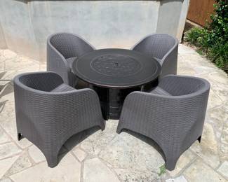 Firepit Table with 4 Chairs (Set)