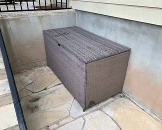 Brown Wicker Storage Container