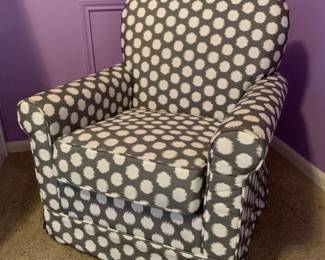 Gray Polka Dot Rocking Chair