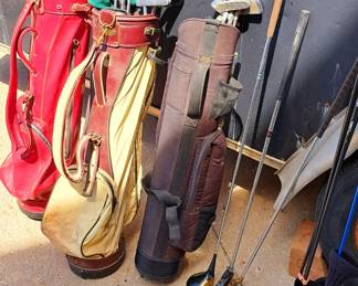 Much, much golf equipment. Vintage to modern. Taylor Made