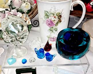 Capodimonte, glass birds