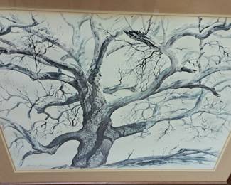 K. C.'s Frederic James  "The White Sycamore" framed print 