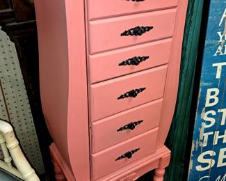 Coral chimney jewelry cabinet 