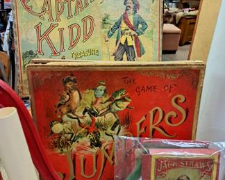 Vintage games, toys and dolls. "Jack Straws", "Jumpers", "Captain Kidd"