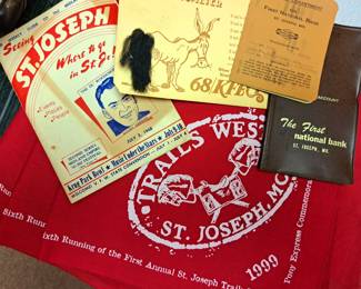 "Trails West", "KFEQ", "First National Bank"  and "Seeing St. Joseph".  Thank you again for attending our sales, we do appreciate it.  Randy and Donna Klein and The Pen and Pencil Team 