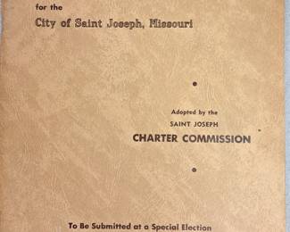 1961 "Proposed Charter for the City of St. Joseph, Missouri"