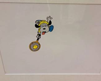 Framed "Snoppy" production cel