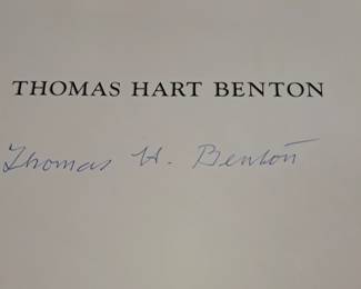 Autographed "Thomas Hart Benton" book by Mathew Baigell