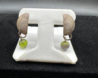 J65 - $15. Sterling earrings signed "Gina 2003"