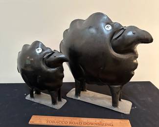 F42 - $10 & $15 Fluffy Iron Sheep. 