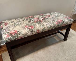 F110 - $55. Padded Bench. Measures 17" deep x 43" long x 19.5" tall. 