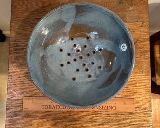 F12 - $25 colander signed WBM. Measures 10" across. 