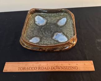 F156 - $35 Sturdy Serving Bowl. Rusty Sieck - Chicken Bridge Pottery. 