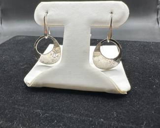 L17 - $85. Ed Levin Sterling "Olive Earrings"