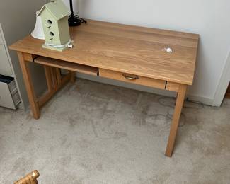 F119 - $25 Mission Style Maple Colored Desk. 
