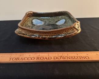 F156 - $35 Sturdy Serving Bowl. Rusty Sieck - Chicken Bridge Pottery. 