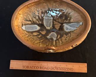 F157 - $35 Sturdy Serving Bowl. Rusty Sieck - Chicken Bridge Pottery. 