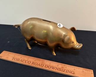 F40 - $20 Brass Piggy Bank
