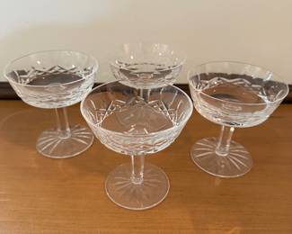 B12 - $25 Set of 4 Sherbet 4" Waterford Glasses. 