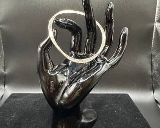 J32 - $15. Hammered Sterling Bangle. Lightest weight we have. 