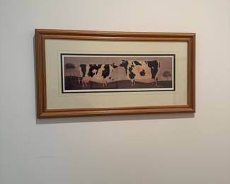 F128 - $15. Cow Print signed Warren Kimble. 