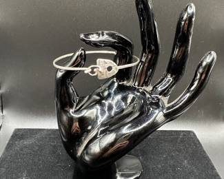 J43 - $20. "Roggio" Sterling Shield & Hook Bracelet. 