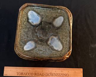 F156 - $35 Sturdy Serving Bowl. Rusty Sieck - Chicken Bridge Pottery. 