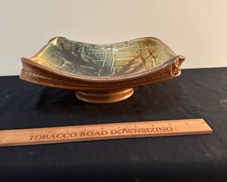 F149 - $35 Sturdy Pottery Plate. Rusty Sieck - Chicken Bridge Pottery. 