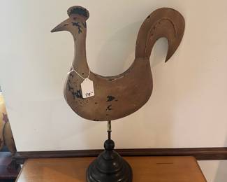 F78 - $25 - Chicken Weather Vein. Spins - Decorative. 