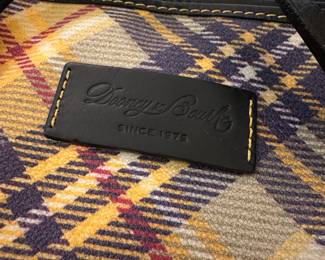 F91 - $40 Dooney & Bourke Medium EastWest Shopper Mustard Yellow Plaid.