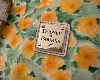 F89 - $40. Dooney & Bourke Tote - has minor scuffs on white handles. 