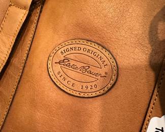 F51 - $30 - Eddie Bauer Vintage Leather Tote Bag