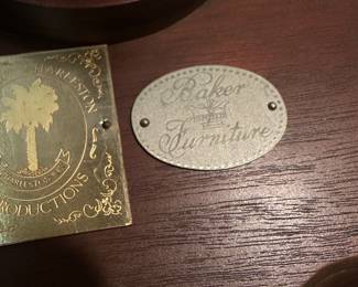 F8 - $175. Baker Furniture. Measures 11.5" diameter x 23.75" tall. 