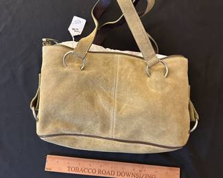F98 - $40 Aerosoles Suede "Green Marine Tote"