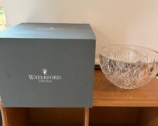 B8 - $30. Waterford Large Bowl. Measures 10" wide x 6" tall. 