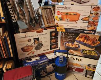 More Kitchen Items still in Boxes - Copper Chief - Crock Pots - Toaster - Pressure Cooker