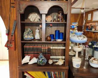 Display Cabinet - Book Case - Shells - Books - Nautical Decor