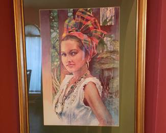 Singed Potrait Painting