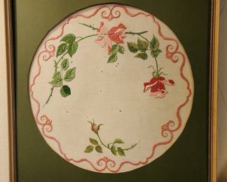 Vintage Embroidery Framed